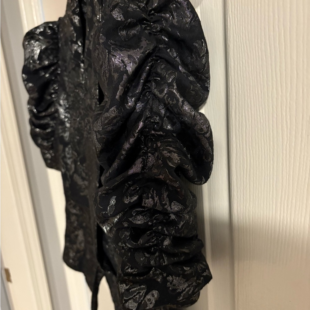 Betsey Johnson Black and Silver Floral Blazer - Picture 5 of 5